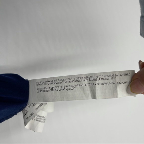 H&M Sleeveless Blue Tank Top Back Zipper Detail - Picture 12 of 12